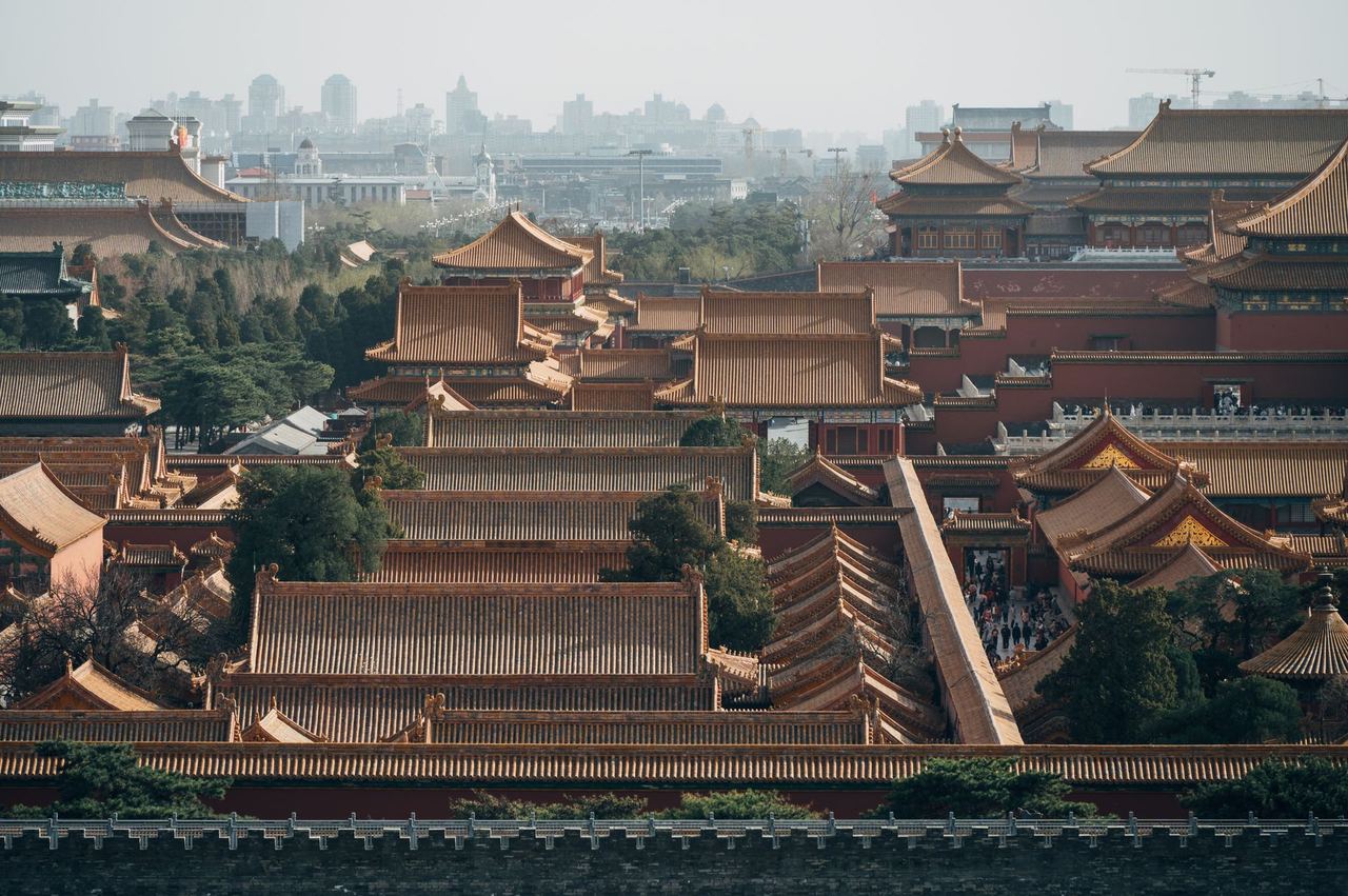 The Forbidden City’s halls seen from above