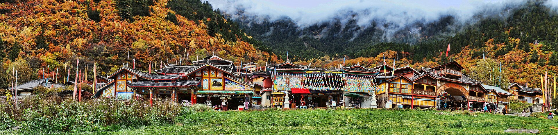 Shuzheng Village, a Tibetan settlement beside the lakes