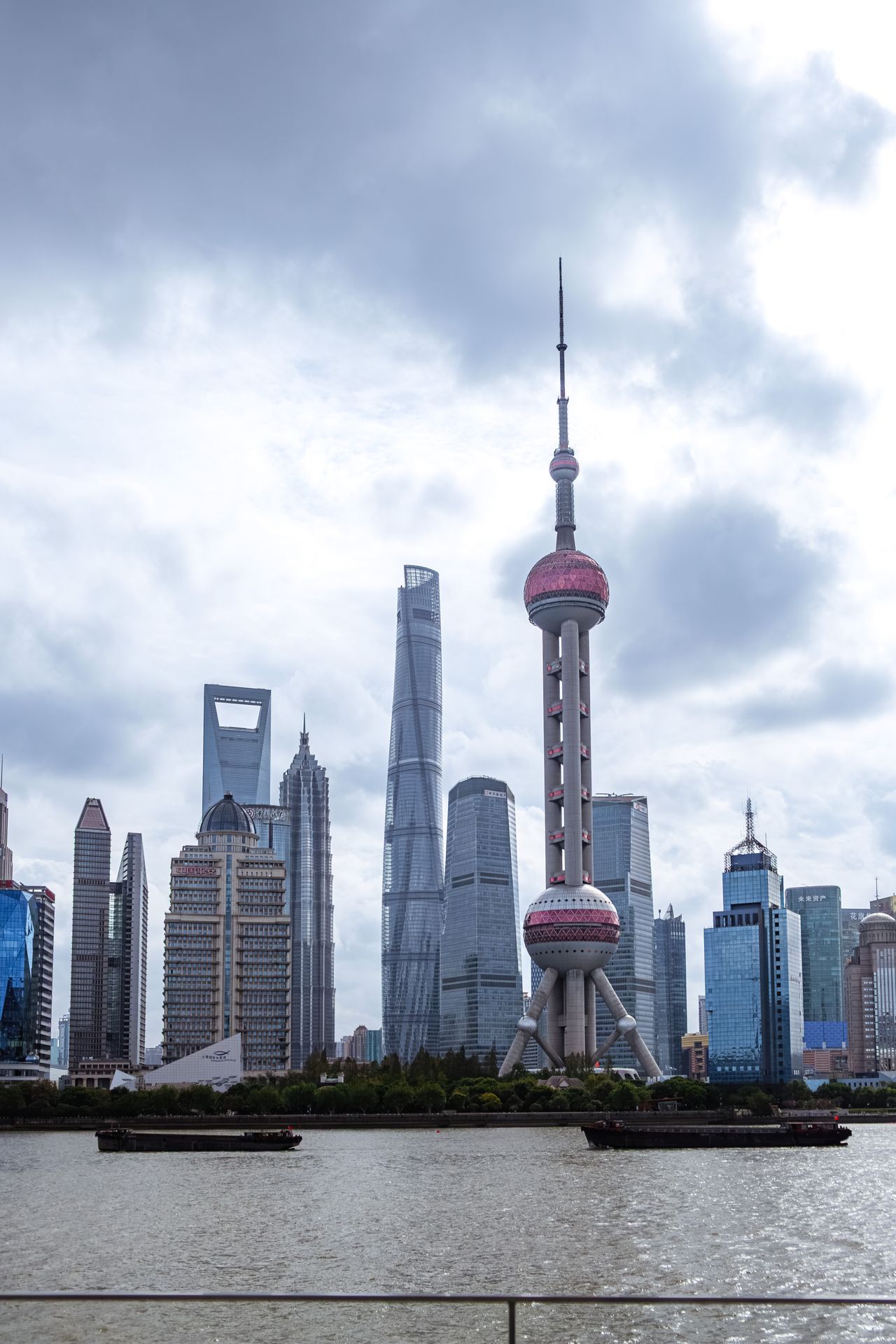 The Oriental Pearl Tower and the Pudong skyline