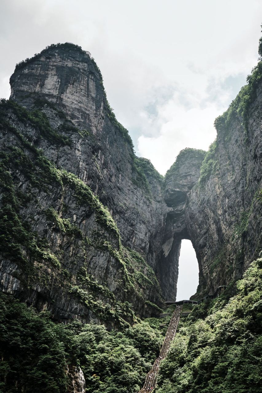 The Heaven’s Gate arch above its staircase