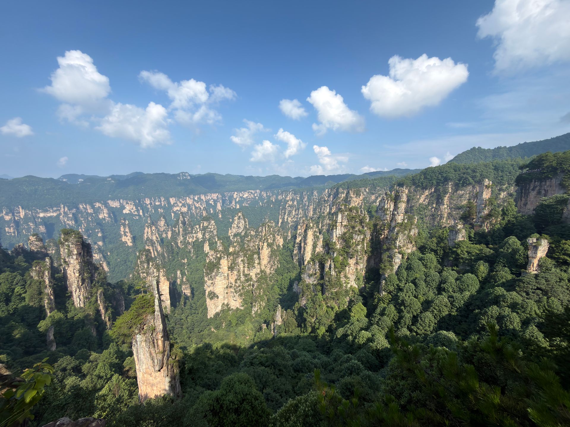 The view from the Tianzi Mountain side