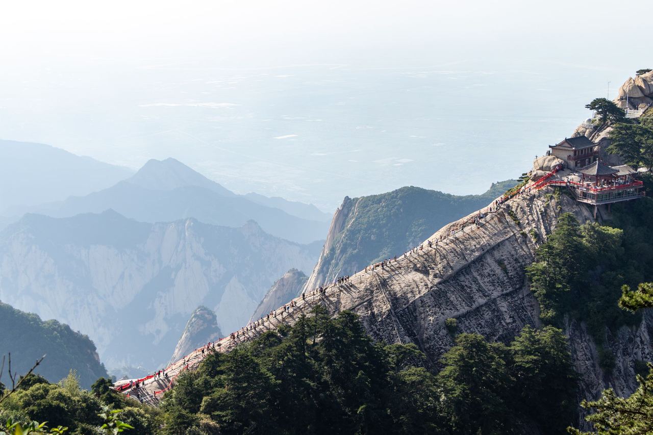 The cliff-side plank walk on Mount Hua, for the brave